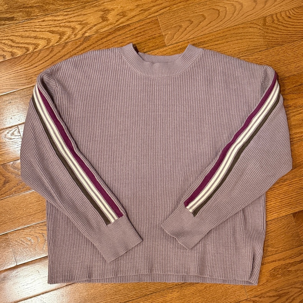 Evereve Reese varsity stripe sleeve sweater
